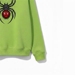 Sweat-shirt graphique Y2K à motif araignée, col montant en coton surdimensionné, streetwear, impression personnalisée, usine de vêtements OEM ODM - Product Image 2