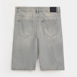 Short en jean pour homme, nouvelle collection, best-seller OEM, style streetwear, avec logo personnalisé, couleur unie. - Product Image 4