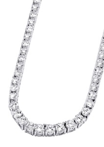 DVINS JEWELS - Collar de Cadena de Tenis con Diamantes Cultivados en Laboratorio de 6 mm, Certificado por IGI, Oro de 14K, Unisex, Estilo Hip Hop, Corte Brillante Redondo, Lujoso - Product Image 4