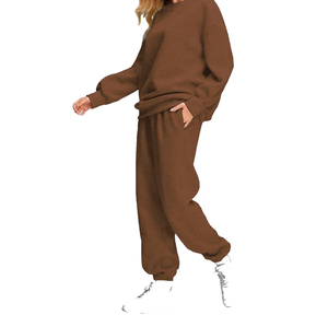 Survêtement pour femme élégant et de haute qualité avec broderie de logo personnalisé, idéal pour le jogging et les tenues décontractées, 100% coton, vente en gros - Product Image 2