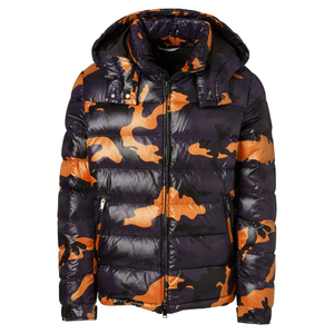 Blouson matelassé camouflage en gros, rouge et noir, imprimé personnalisé, coupe-vent, imperméable, avec capuche, rembourré, pour l'extérieur, du fabricant - Product Image 3
