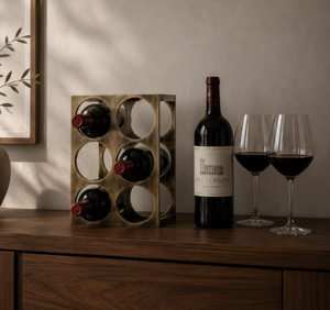 Porte-bouteilles à vin moderne en cuivre, support rectangulaire pour 6 bouteilles, organiseur de vin en métal pour la maison, support pour bar, décoration de bar, nouveau design - Product Image 4