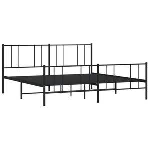 Base de Cama de 76 x 80 Pulgadas, Estructura de Metal de Acero con Recubrimiento en Polvo Negro - Product Image 5