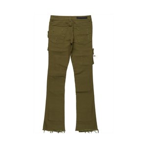 Jeans Homme Vintage Streetstyle Coupe Skinny Évasée Délavée et Déchirée, Design Personnalisé - Product Image 3