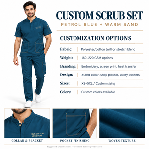 Offre Spéciale : Ensemble d'uniformes médicaux en polyester/coton avec détection d'aiguilles, logo personnalisé, pour infirmières et médecins, vente en gros de vêtements de santé - Product Image 6