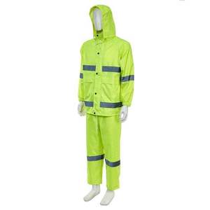 Ensemble de vêtements de pluie universels pour adultes, haute visibilité, en polyester imperméable, vêtements de travail réfléchissants, vêtements de pluie industriels pour l'extérieur - Product Image 6