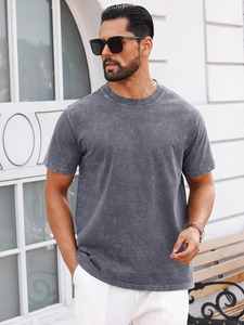 Camiseta Gráfica Contemporánea con Lavado Ácido, Impresión con Tinta Puff, Algodón Grueso, Ropa Urbana de Moda - Product Image 4