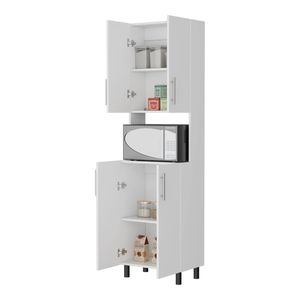 Mobile da Cucina Bianco Doppio con Dispensa Aperta - Product Image 5