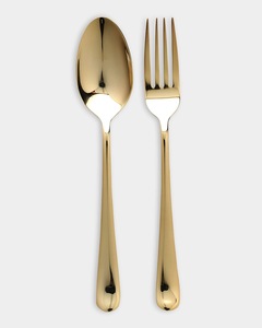 Ensemble de fourchettes à salade finition mate dorée, élégantes, en métal, résistantes à la rouille, pour mariage. - Product Image 5