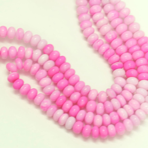 ลูกปัดโอปอลสีชมพูทรงรอนเดล: อัญมณีเนื้อเรียบสำหรับทำเครื่องประดับ - Product Image 3