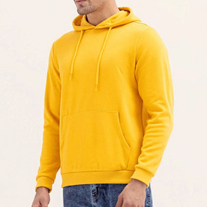 Sweat-shirt à capuche en molleton 100% coton pour homme, de haute qualité, épais, avec motif uni, col à capuche pour l'hiver - Product Image 1