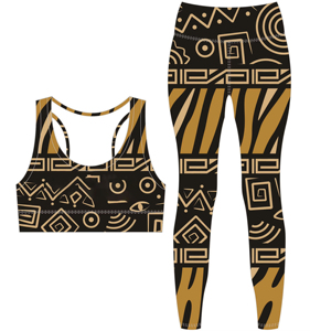 Ensemble de yoga pour femmes grande taille, nouvelle conception, sublimation personnalisée, 2 pièces, respirant, antibactérien, soutien-gorge de sport, legging, vêtements de fitness pour la salle de sport - Product Image 1