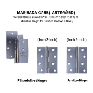 Charnières de porte d'armoire en acier inoxydable 304, charnières miniatures de 1 pouce, 2 pouces, 3 pouces pour meubles, fenêtres et boîtes - Product Image 3