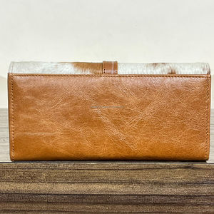 New Arrival Hair On Cowhide Leather <b>Wallets</b> for Women's Slim <b>Wallet</b> Trifold High Quality Genuine Leather Western Clutch <b>Wallet</b> - Product Image 3