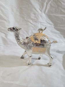 Pot à épices et sucre décoratif en argent plaqué, émail de luxe, pour rafraîchisseur buccal Mukhwas, avec cuillère, cadeau de mariage - Product Image 1