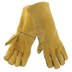 Guantes de Seguridad para Soldadura MIG, Protección para la Palma de la Mano, Cuero Vacuno Resistente, Protección Aluminizada Resistente al Calor - Product Image 2