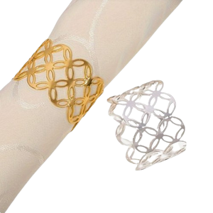 Elegant Luxury Aluminum <b>Napkin</b> Rings Eco-Friendly Modern Design for Table Decoration for Weddings Banquets <b>Birthday</b> Parties - Product Image 3