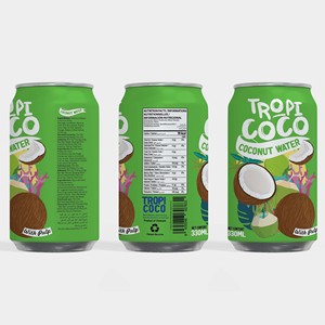 Bebida Concentrada de Agua de Coco 100% con Sabor a Frutas Tropicales Sin Azúcar en Lata de 330 ml, Marca Tan Do, 18 Meses de Duración, Halal - Product Image 4