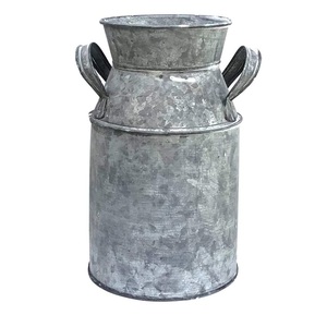 High Selling Manufacturer & Exporter of <b>Galvanized</b> Milk Container Classic Indian Stylish Planter Handmade Milk Can - Product Image 5