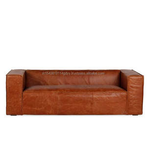 2025 dernier canapé de luxe Chesterfield en cuir marron 3 places au design tufté avec style industriel pour salon d'appartement - Product Image 3