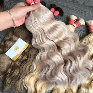 Extensiones de Cabello Humano Virgen Remy 100% Sin Procesar de Alta Calidad, Estilo Ondulado, Doble Trama a Máquina, Venta al Por Mayor Directa de Fábrica en Vietnam - Product Image 1