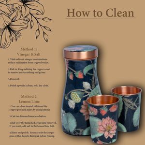 Vente directe usine : Carafe à eau en cuivre pour chevet avec gobelet, Carafe ayurvédique en cuivre, Carafe à eau en cuivre anti-fuite avec gobelet en métal - Product Image 6