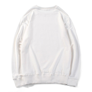 New Custom logo Hip Hop Heavy Plain Pullover Streetwear 100% Cotton Plain White <b>Mens</b> Crewneck Oversized <b>Sweatshirt</b> - Product Image 2