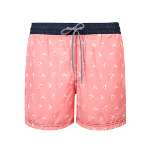 Pantalones Cortos de Algodón Color Borgoña para Hombre, Cintura Media, con Cordón, Casuales, Transpirables, de Punto, para Yoga - Product Image 1