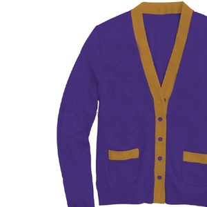 Suéter Cárdigan de Punto Grueso Estilo Universitario para Hombre, Cuello en V, Botones Acrílicos, Venta al Por Mayor, Invierno, Holgado - Product Image 4