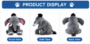 Lindo Peluche de Elefante, Juguete de Peluche Suave, Almohada de Elefante Kawaii, Tela Velboa, Regalo para Bebés y Niños, Logotipo Personalizado OEM Disponible - Product Image 2