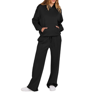 Conjunto Deportivo de Dos Piezas para Mujer, con Capucha, Estampado Informal, Personalizado, Ligero, Sudadera Cálida de Secado Rápido para Entrenamiento Deportivo - Product Image 5