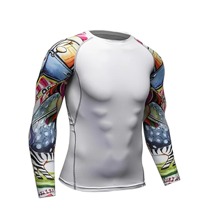 เสื้อรัดกล้ามเนื้อ MMA รุ่นใหม่ปี 2026 ของแท้จากโรงงาน ผลิตจากโพลีเอสเตอร์ผสมสแปนเด็กซ์ ระบายอากาศได้ดี แห้งเร็ว แขนยาว รับผลิตตามแบรนด์ คุณภาพพรีเมียมสำหรับผู้ชาย - Product Image 2