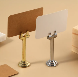 Modern Brass Rectangle Number <b>Card</b> <b>Table</b> Holder Stand Place <b>Card</b> Holder Customizable Size Kitchen Home Tableware - Product Image 2