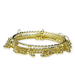 <b>Top</b> Selling Viral Trendy Designer Gold Plated Kashmiri Jhumki Ghungroo Bangles <b>Wedding</b> Party Wear Premium Wholesale Price - Product Image 2