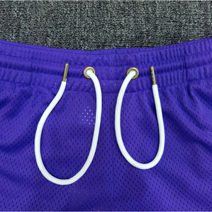 Shorts de course en mesh pour hommes, taille élastique, séchage rapide, 100 % polyester, motif étoiles et éclairs, logo personnalisé - Product Image 4
