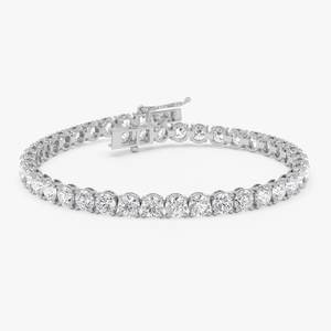 VVS Diam Round Lab Grown Diamond Tennis Bracelet PT-950 Platinum Classic Prong <b>Set</b> Luxury Wedding Fine Jewelry - Product Image 1
