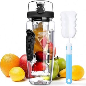 Bouteille d'eau de cyclisme minimaliste de 960 ml, grande capacité, pour le sport et le fitness, avec infuseur à thé - Product Image 2