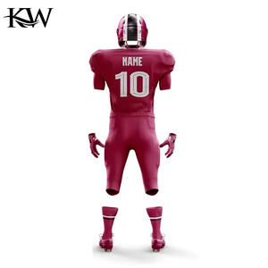 Ensemble de maillot et pantalon de football américain personnalisé pour équipe, respirant, léger, anti-humidité, séchage rapide, logo OEM sublimé - Product Image 2