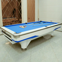 Table de billard de style américain 8 pieds 9 pieds, très vendue, solide, pour club, avec retour automatique des billes, coussins en caoutchouc, bois massif