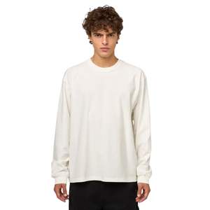 T-shirt Homme Oversize 100% Coton Respirant Grammage Lourd, Col Rond Uni, Logo Personnalisé sur le Devant, Grande Taille, Effet Inside-Out - Product Image 1