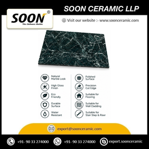 SOON CERAMIC LLP SPIDER VERDE Calcita, Gran Losa Pulida, Diseño Moderno y Ecológico, Modelo 3D, Decoración de Pared para Sala de Estar - Product Image 5