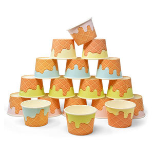 Vasos Desechables Biodegradables Personalizados para Ensaladas y Helados de 3oz, 4oz, 5oz y 8oz con Tapa Plana/Cúpula Transparente y Diseño de Doble Pared - Product Image 3