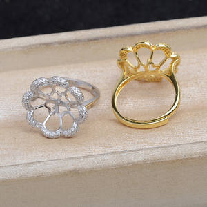 Accesorio de Plata 925 para DIY, Colgante de Loto, Base Vacía para Anillo de 11-12mm y 14-15mm, JG5898, Componentes y Fornituras de Joyería - Product Image 3