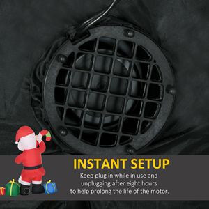 Decoraciones Navideñas Inflables de 6 pies con LED de Santa Claus y Bastones de Caramelo para Exteriores, Decoraciones Inflables para Jardín - Product Image 6