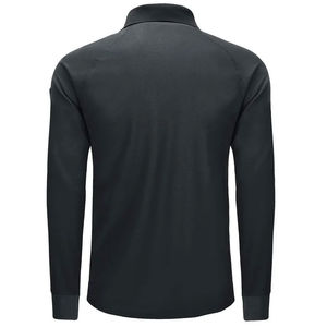 Polo de Manga Larga para Hombre, Corte Ajustado, Color Sólido, Bolsillo con Cierre, Cierre de Botones, Elástico, Transpirable, Ligero, Informal, para Uso Diario - Product Image 2