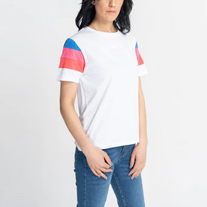 Camisetas de Moda para Mujer, Corte Regular, Casual, al por Mayor, Transpirables, de Secado Rápido, Ecológicas, Tela de Terciopelo, Personalizadas por Delante - Product Image 3