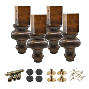 Pata de Mueble Clásica de Madera Torneada, Pata de Repuesto para Sofá, Gabinete o Mesa, de Madera Maciza, Resistente y con Gran Capacidad de Carga - Product Image 5