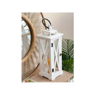 Noble India Exports - Farol de Madera Hecho a Mano para Decoración de Salón, Bodas, Acción de Gracias y Decoración de Estilo Rústico - Product Image 1