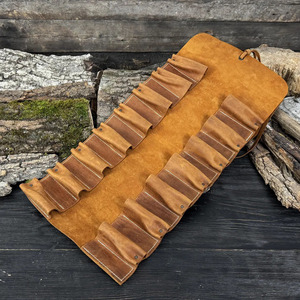 Custom logo leather <b>tool</b> <b>roll</b> organizer bags wholesale OEM supplier high quality handmade portable storage export quality - Product Image 5