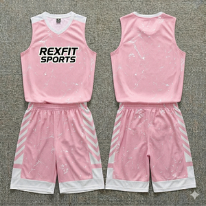 ชุดบาสเก็ตบอล Rexfit Sports คุณภาพสูง แบบสั่งทำพิเศษ สำหรับผู้ใหญ่ ผลิตจากโพลีเอสเตอร์ 100% ระบายอากาศได้ดี แห้งเร็ว ชุดกีฬา - Product Image 5